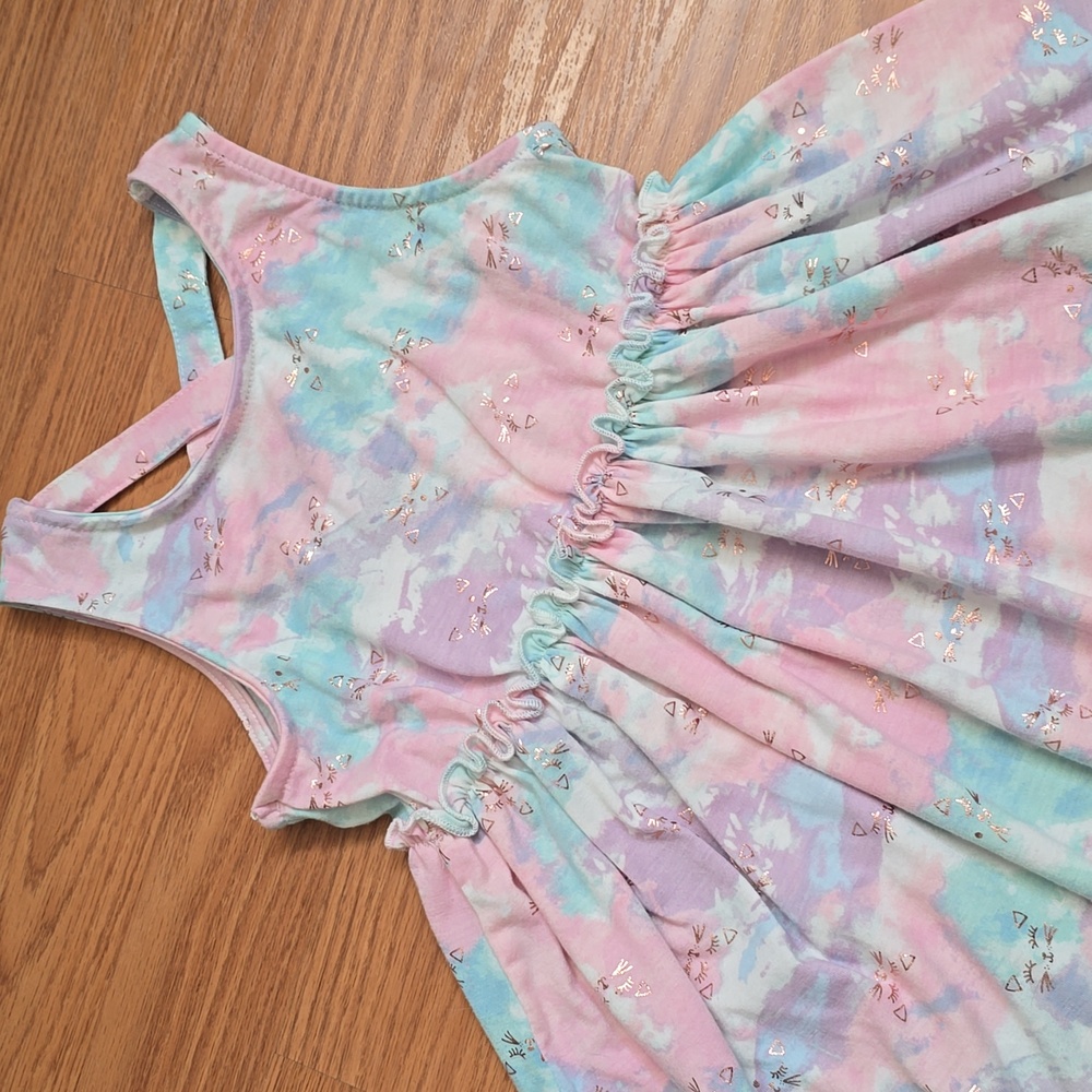 Mumu Coco Tie Dye Pink Cat Dress Sz 7